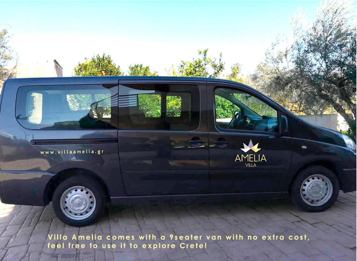 Villa Amelia I Free 9 Seater Mini Van & Pool Kalathas Eksteriør billede